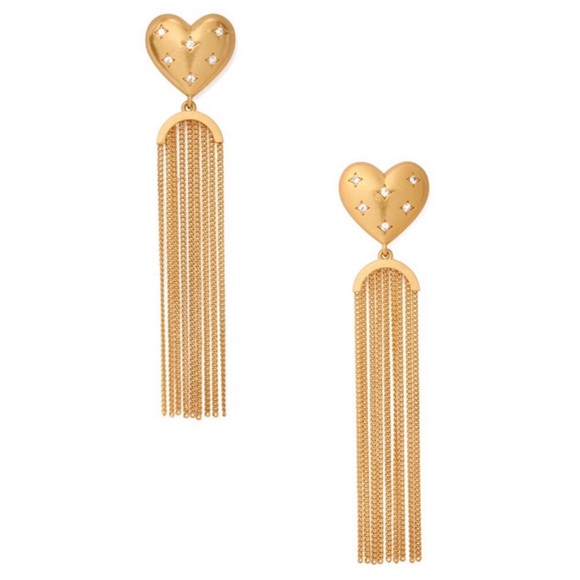 KATE SPADE • My Precious Heart Fringe Earrings - Picture 1 of 5